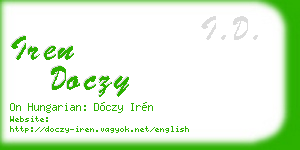 iren doczy business card