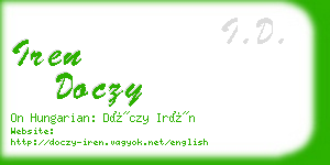 iren doczy business card